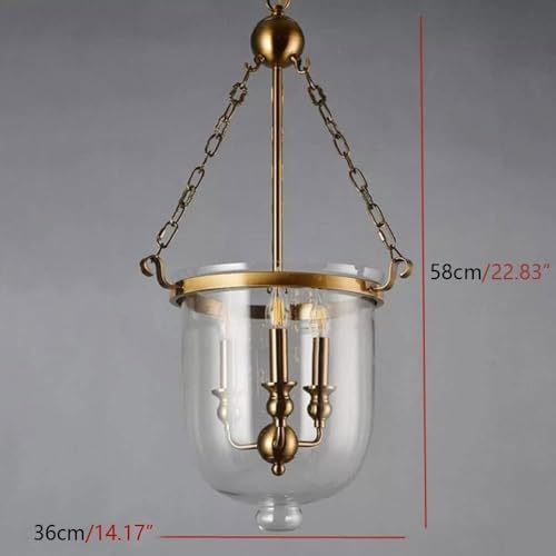 SkybAt Retro Glass Chandelier 3 Light Pendant
