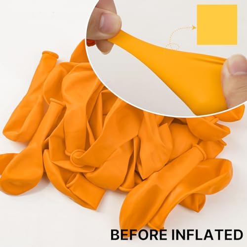 PartyWoo Mustard Yellow Balloons 127 pcs Fall Decor