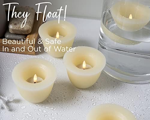 Set of 6 Floating Wax Bowl Candle Holders