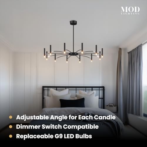 Modern Candle Chandelier with 12 Candles