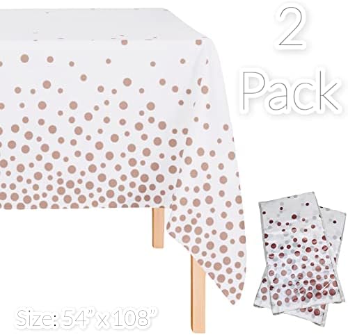 Oojami 24 Guest Rose Gold Polka Dot Foil Plates