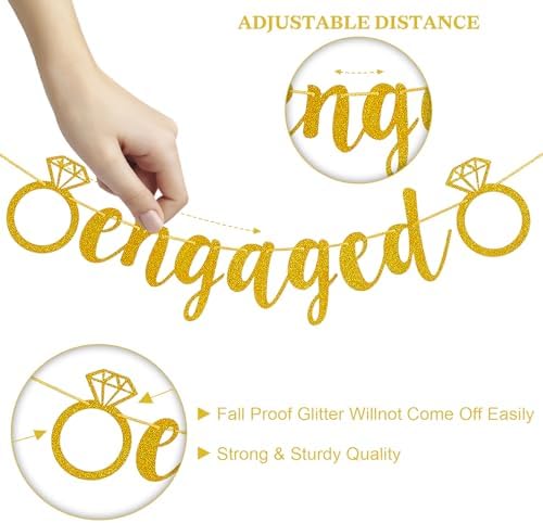 Sage Green and Gold Engagement Party Decor Set