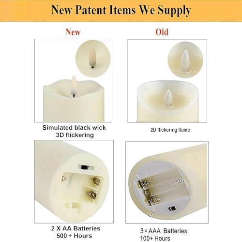 Mingfuxin Flameless Candles with Remote and Timer