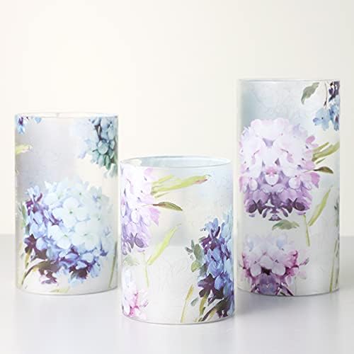 Floral Flameless Candles with Remote Control Decor