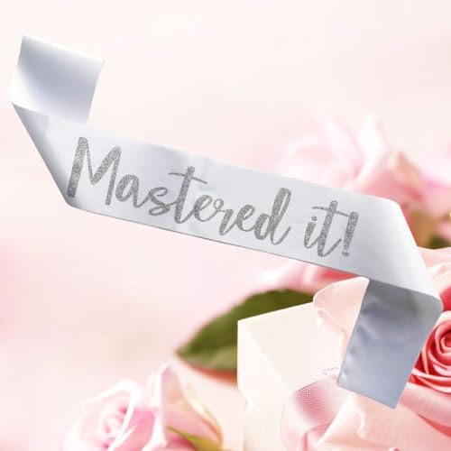 Graduation Mastered It Sash Class of 2025 Glitter Satin