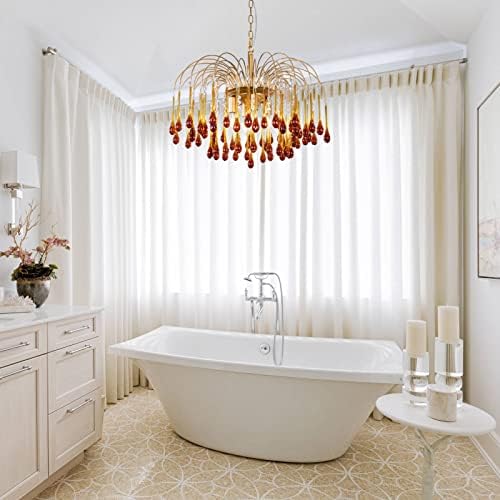 TOCHIC Crystal Gold Chandelier Modern Design