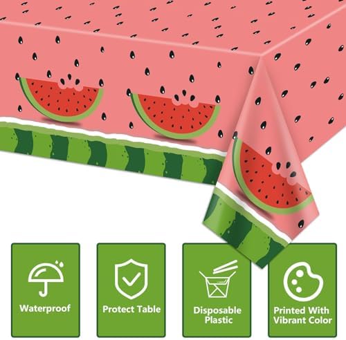 4Pcs Watermelon Tablecloths for Parties and Events