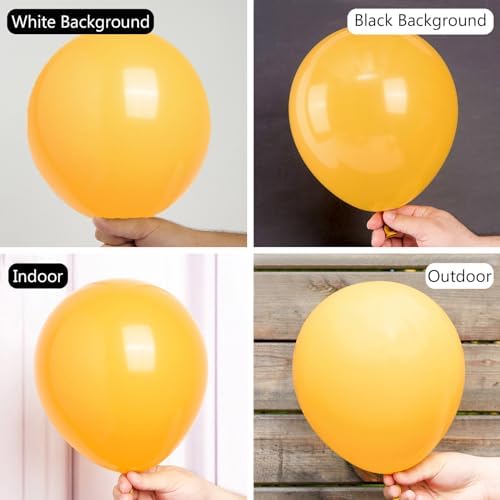 PartyWoo Mustard Yellow Balloons 127 pcs Fall Decor