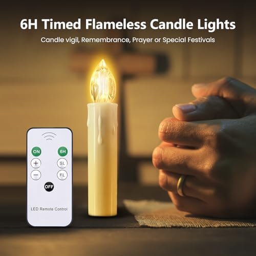 JOSU Flameless Candles Birthday Decor 12PCS LED