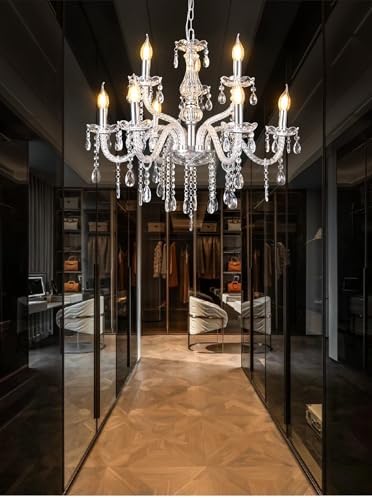 Modern Elegant 9 Light Crystal Chandelier for Home Decor