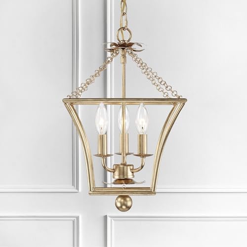 Crystorama Broche 3 Light Antique Gold Lantern Chandelier 1