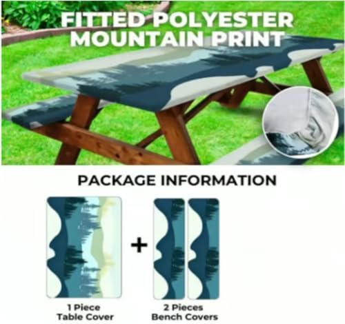 6ft Picnic Table Cover Purple Durable Outdoor Use