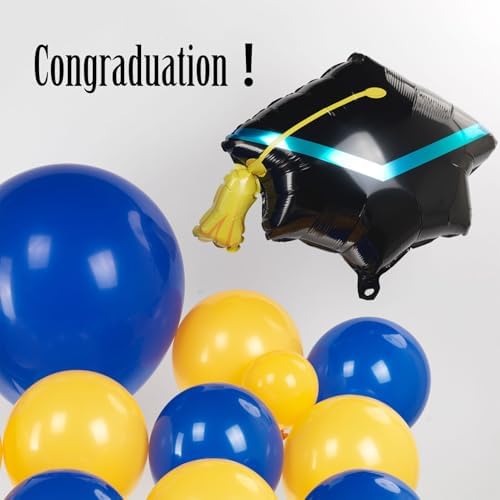 Kozeek Royal Blue Yellow Balloon Garland Arch Kit 150pcs