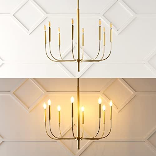 JONATHAN Y JYL7900B 8-Light Modern Iron LED Chandelier