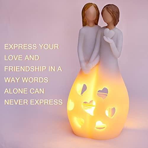 Impouo Heart Shape Flameless Candle for Sister