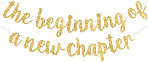 BEISHIDA New Chapter Gold Glitter Banner