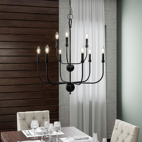 Quoizel Blanche 9-Light Matte Black Chandelier