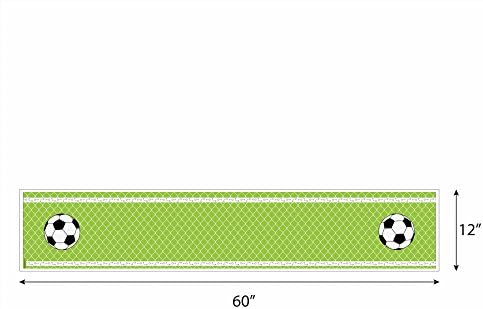 Big Dot of Happiness Goaaal Soccer Table Runner 12x60 Inches