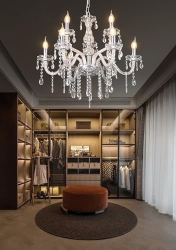 Modern Elegant 9 Light Crystal Chandelier for Home Decor