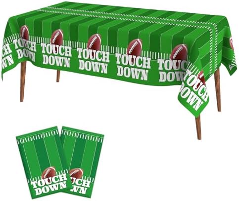 Football Tablecloth 2 PCS for Touchdown Party Decorations