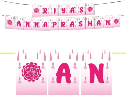 First Rice Feeding Ceremony Banner Personalized Baby Annaprasan Decor
