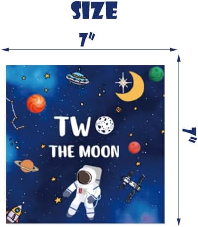 60 Pcs Moon Birthday Decorations - Paper Plates Napkins Cups