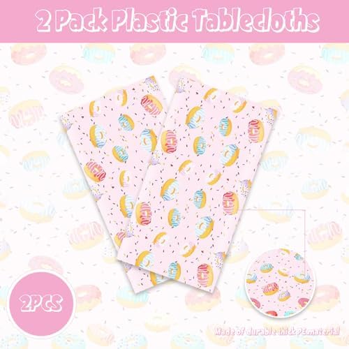 Egami 2pcs Donut Tablecloth for Party Decorations