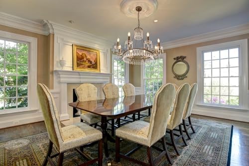 TOCHIC Crystal Chandelier 8 Lights Farmhouse Pendant
