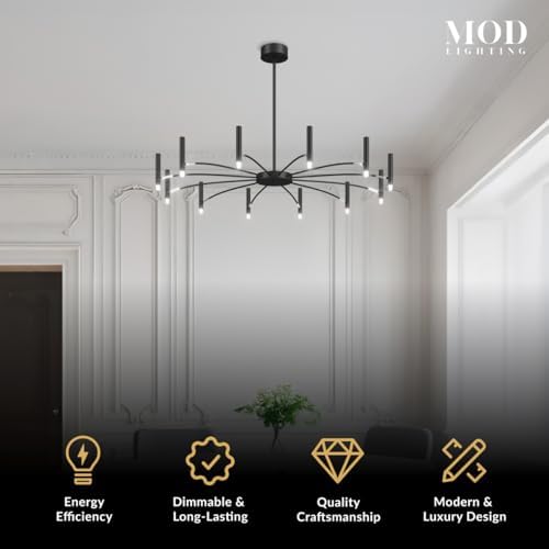 Modern Candle Chandelier with 12 Candles