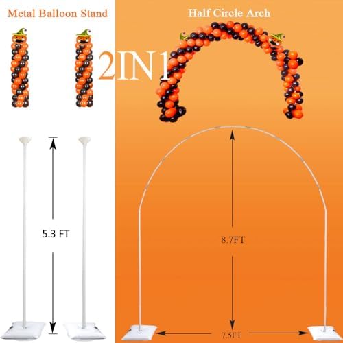 GIMCALO 2IN1 Balloon Arch Stand Kit