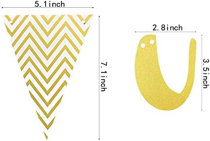 Boao Pre-Strung Congratulations Banner 10 Ft Gold Garland