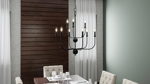 Quoizel Blanche 9-Light Matte Black Chandelier