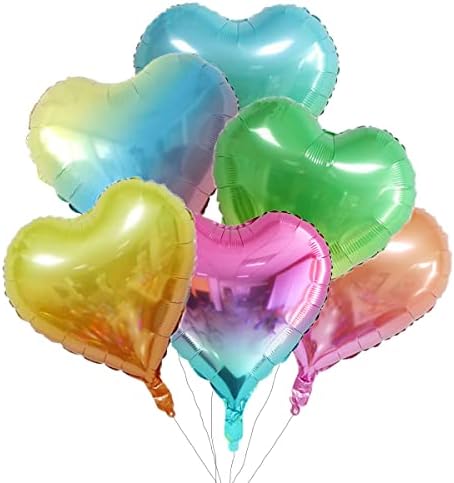 18 Assorted Gradient Heart Shaped Balloons 18 Inches