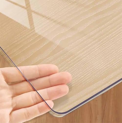 Clear Table Protector Ultra Smooth Vinyl Custom Desk Mat Cover 22x32 Inch