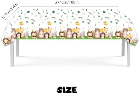 JoyPopper Jungle Safari Tablecloth 3 Pack