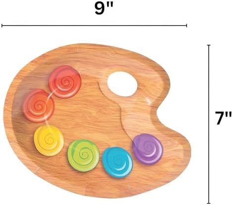 Fun Express Artist Party Plates 8 Piece Set
