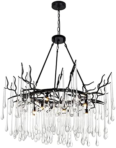 CWI Lighting 43 Black Chandelier with 12 Lights