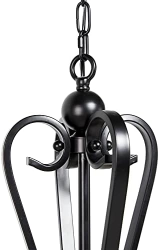 Deco 79 Modern Black Metal Chandelier Pendant Light