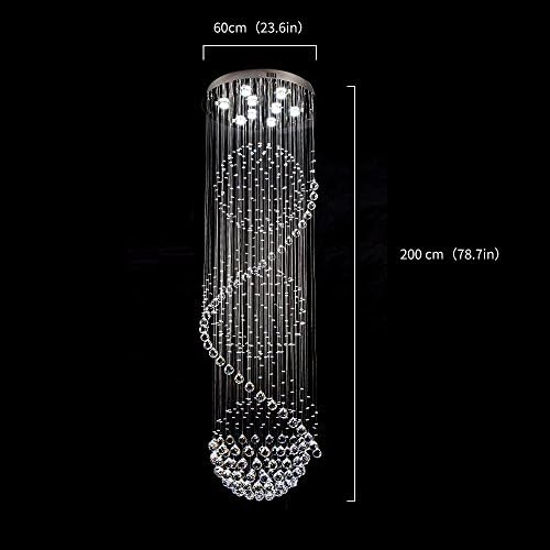Sefinn Four 9 Light Crystal Chandelier 79 Inch High Ceiling