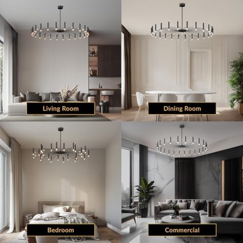 Modern Candle Chandelier with 12 Candles
