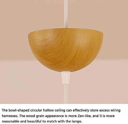 Beige Bamboo Hollow Chandelier with E26 Base
