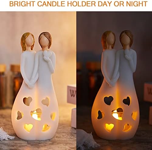 Impouo Heart Shape Flameless Candle for Sister
