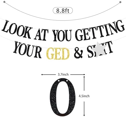 GED Banner Congrats Grad Class of 2025 Party Decor