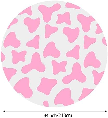 Oudain 6 Pcs 84 Inch Round Plastic Tablecloth