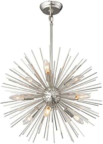 ZIRALIO 20 Inchanting Nickel Sputnik Chandelier 9 Light Modern Design