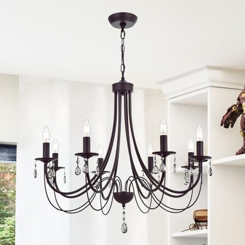 Farmhouse Chandeliers 8 Lights Oil Rubbed Bronze Pendant Dining Room Light Fixture