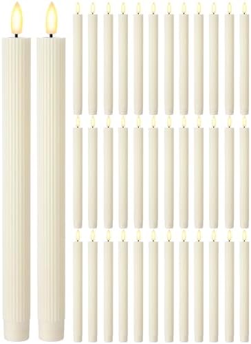 Treela 36 Piece Flameless Taper Candles 11 Inch LED 1