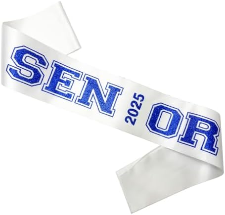 2025 Graduation Sash 10 Pack with Blue Glitter Letters