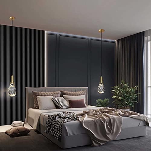 Modern Pendant Light with Crystal Design for Bedroom