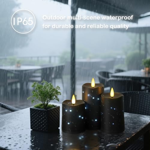 Eebuss Flameless Candles with Remote Control 3pcs